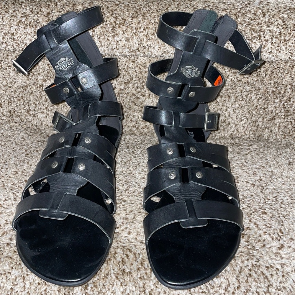 harley davidson leather gladiator sandalss